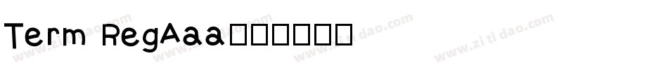 Term RegAaa字体转换